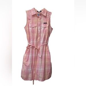 Columbia PFG performance sleeveless plaid dress super bonehead size medium